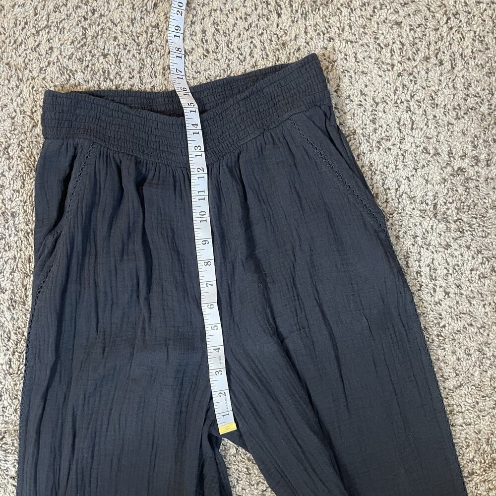 aerie Wide Leg Crinkle Pants in Black - Picture 12 of 12